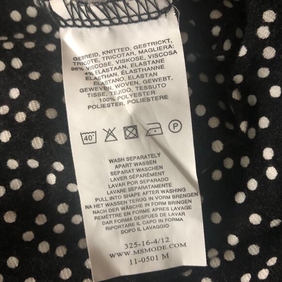 Black and white dot print ruffle trim sleeveless dress - Picture 7 of 7